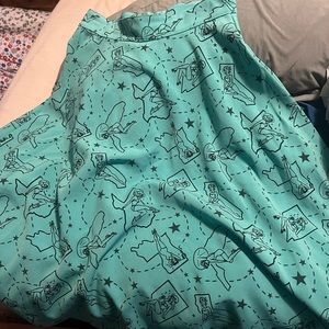Rock Steady teal pinup girl circle skirt